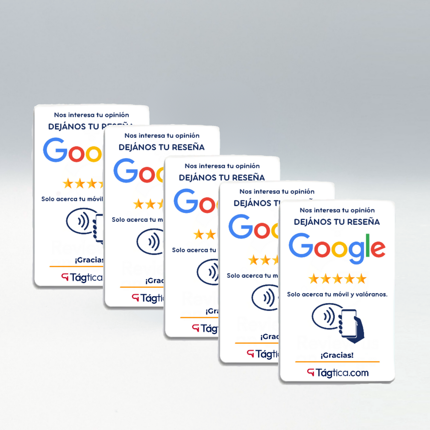 PACK 5 tarjetas NFC GOOGLE